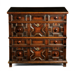 17th century oak Jacobean chest c1660 £2,350 from Melody Antiques