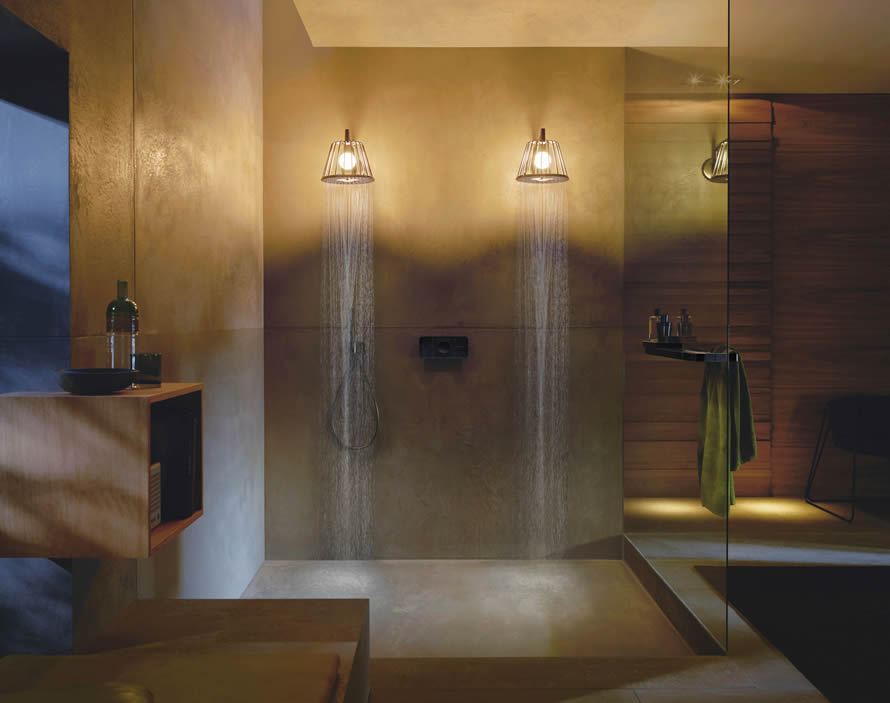 Axor One is Axor's first all-in one interactive shower control element.