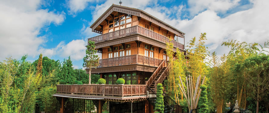 ABOVE Built on land bequeathed by the Prince of Wales (later Edward VII), The Chalet was imported from Switzerland in 1882.. It has two luxurious kitchens, four bedrooms, three reception rooms and many beautiful bespoke features. It is on the market for £13 million through Sothebys’ International Realty, 01932 860537, www.sothebysrealty.co.uk