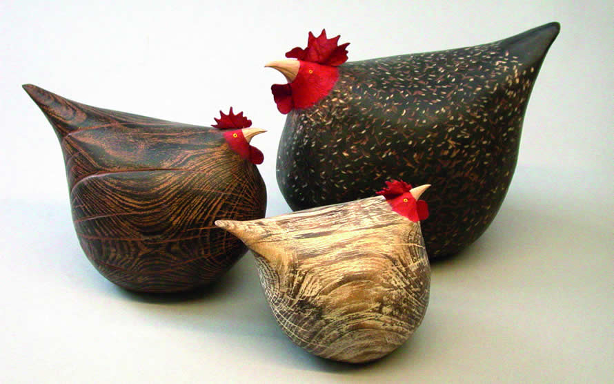 Wooden Chickens by Jeff Soan